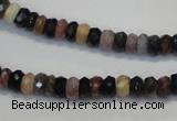 CTO34 15.5 inches 4*6mm faceted rondelle natural tourmaline beads