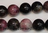 CTO361 15.5 inches 14mm round natural tourmaline gemstone beads