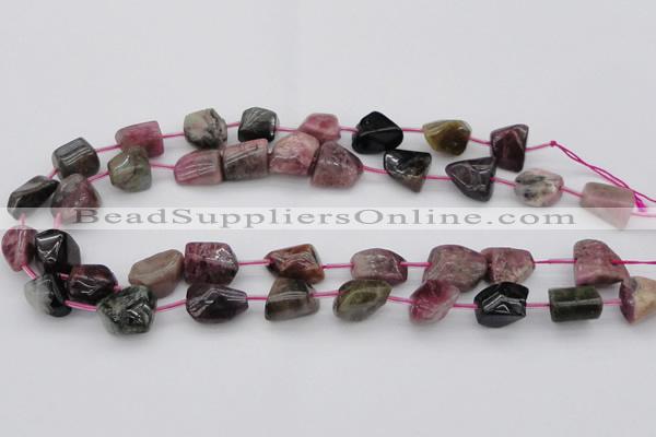 CTO396 15.5 inches 10*12mm - 12*16mm nuggets tourmaline gemstone beads