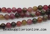 CTO61 15.5 inches 5mm round natural tourmaline gemstone beads