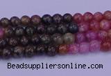 CTO620 15.5 inches 4mm round tourmaline gemstone beads wholesale