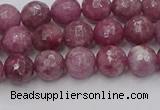 CTO657 15.5 inches 6mm faceted round Chinese tourmaline beads