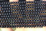 CTO710 15.5 inches 4mm round black tourmaline gemstone beads