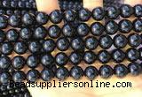 CTO713 15.5 inches 10mm round black tourmaline gemstone beads