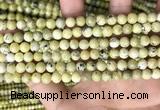 CTP221 15.5 inches 6mm round yellow turquoise beads wholesale