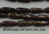 CTR05 15.5 inches 6*16mm faceted teardrop bronzite gemstone beads