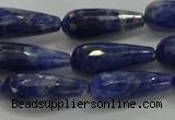 CTR112 15.5 inches 8*20mm faceted teardrop sodalite beads