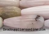 CTR151 15.5 inches 10*30mm teardrop natural pink opal beads