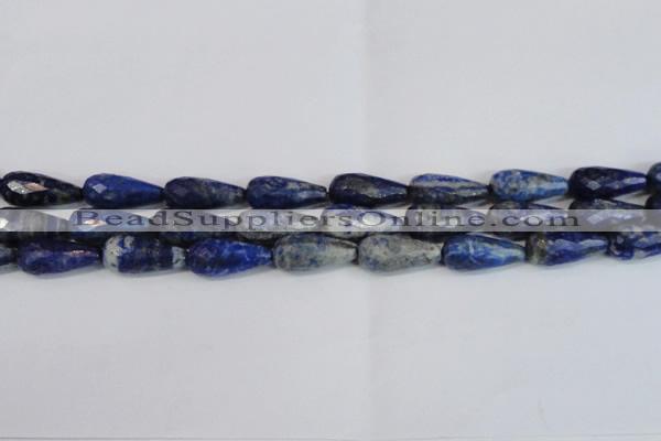 CTR303 15.5 inches 12*25mm faceted teardrop lapis lazuli beads