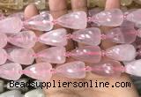 CTR350 15.5 inches 15*25mm faceted teardrop rose quartz beads