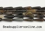 CTR414 15.5 inches 10*30mm teardrop agate beads wholesale