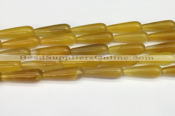 CTR415 15.5 inches 10*30mm teardrop agate beads wholesale