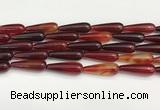 CTR421 15.5 inches 10*30mm teardrop agate beads wholesale