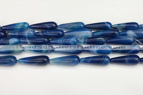 CTR427 15.5 inches 10*30mm teardrop agate beads wholesale