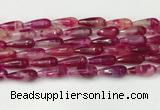 CTR440 15.5 inches 8*20mm faceted teardrop agate beads wholesale