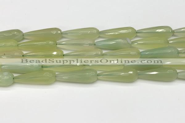 CTR459 15.5 inches 10*30mm faceted teardrop agate beads wholesale