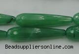 CTR50 15.5 inches 10*40mm faceted teardrop green aventurine beads