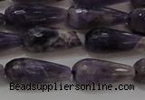 CTR94 15.5 inches 8*20mm faceted teardrop dogtooth amethyst beads