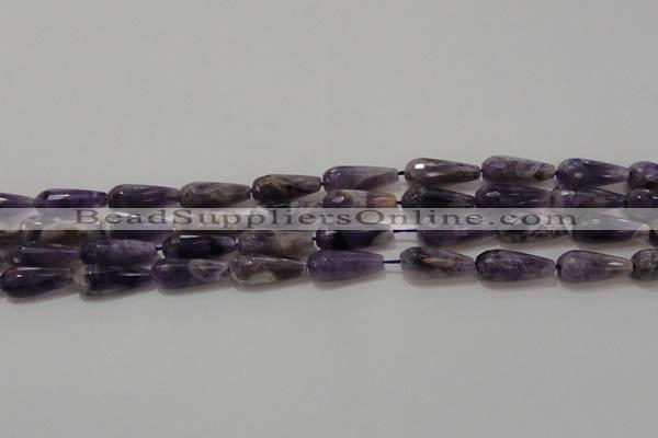 CTR94 15.5 inches 8*20mm faceted teardrop dogtooth amethyst beads