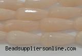 CTR96 15.5 inches 8*20mm faceted teardrop pink aventurine beads