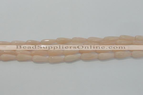 CTR96 15.5 inches 8*20mm faceted teardrop pink aventurine beads