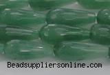 CTR97 15.5 inches 8*20mm faceted teardrop green aventurine beads