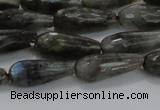 CTR99 15.5 inches 8*20mm faceted teardrop labradorite beads