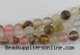 CTS02 15.5 inches 6mm round tigerskin glass beads wholesale