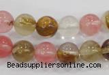 CTS04 15.5 inches 10mm round tigerskin glass beads wholesale