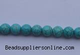 CTU01 15.5 inches 4mm round blue turquoise strand beads Wholesale