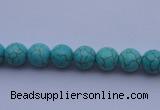 CTU02 15.5 inches 6mm round blue turquoise strand beads Wholesale