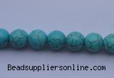 CTU04 15.5 inches 10mm round blue turquoise strand beads Wholesale