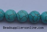 CTU11 15.5 inches 30mm round blue turquoise strand beads Wholesale