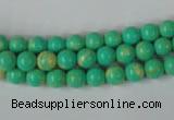 CTU1161 15.5 inches 6mm round synthetic turquoise beads wholesale