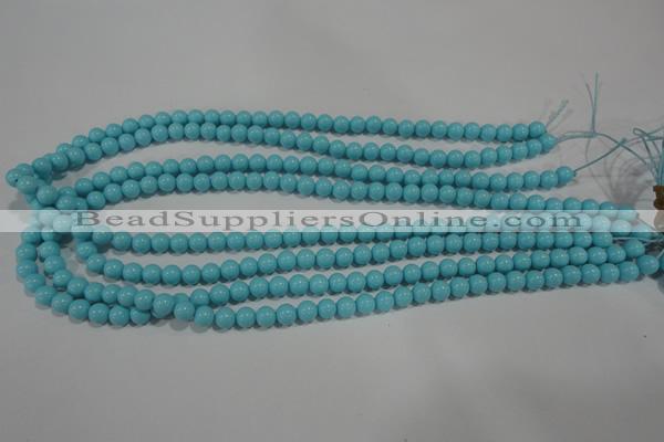 CTU1212 15.5 inches 8mm round synthetic turquoise beads