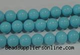 CTU1213 15.5 inches 10mm round synthetic turquoise beads