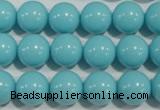 CTU1215 15.5 inches 14mm round synthetic turquoise beads