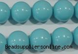 CTU1216 15.5 inches 16mm round synthetic turquoise beads