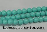 CTU1382 15.5 inches 6mm round synthetic turquoise beads