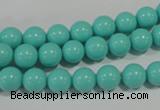 CTU1383 15.5 inches 8mm round synthetic turquoise beads