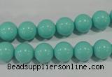 CTU1384 15.5 inches 10mm round synthetic turquoise beads