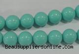 CTU1385 15.5 inches 12mm round synthetic turquoise beads