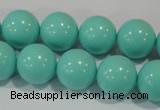 CTU1386 15.5 inches 14mm round synthetic turquoise beads