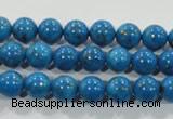 CTU1623 15.5 inches 10mm round synthetic turquoise beads