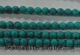 CTU1671 15.5 inches 4mm round synthetic turquoise beads