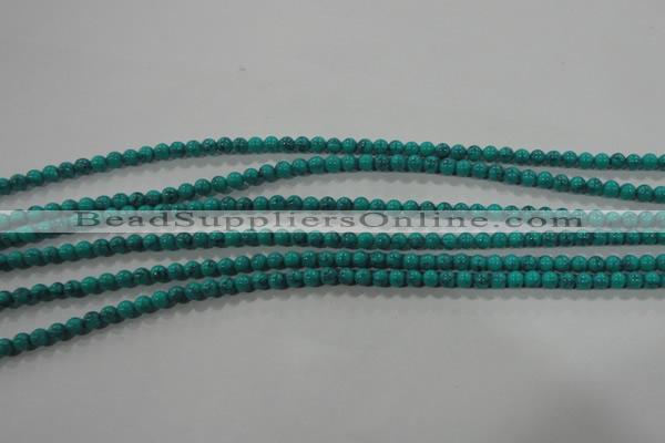 CTU1671 15.5 inches 4mm round synthetic turquoise beads