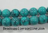 CTU1674 15.5 inches 10mm round synthetic turquoise beads