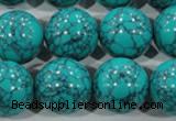 CTU1679 15.5 inches 20mm round synthetic turquoise beads