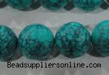 CTU1689 15.5 inches 20mm faceted round synthetic turquoise beads