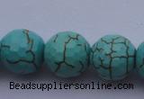 CTU17 15.5 inches 18mm faceted round blue turquoise beads Wholesale